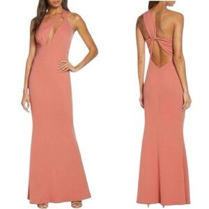 Katie May Edgy Gown Pink Size Small One-Shoulder Sleeveless Formal Dress